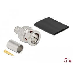 DeLOCK BNC mâle à sertir RG6 avec manchon rétractable correspondant