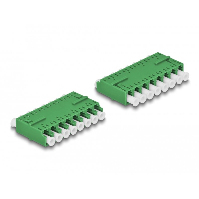 LWL Kupplung HD LC Octuplex Buchse zu LC Octuplex Buchse grün