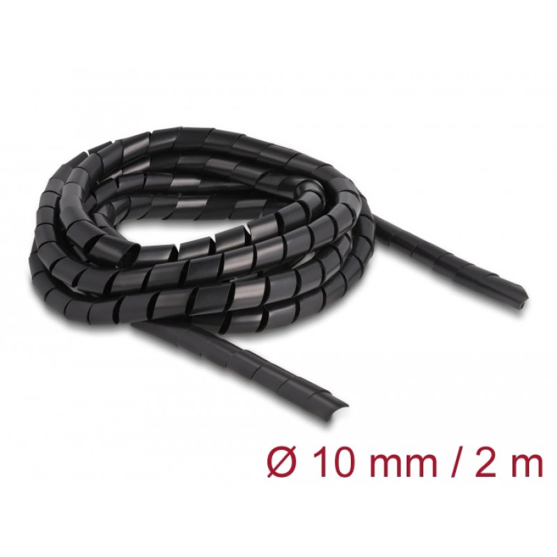 Spiralschlauch flexibel 2 m x 10 mm schwarz