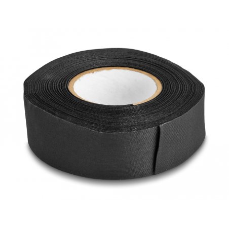 DeLOCK Collant tissé, 25 m x 25 mm, extensible, autoadhésif, noir