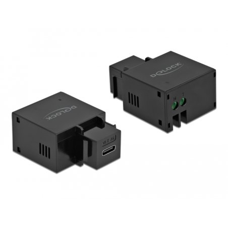 DeLOCK Keystone Module USB Type-C Port 2,1 A de chargement noir