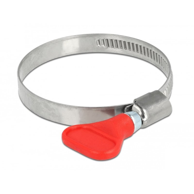 Schlauchschelle Edelstahl 400 SS mit Flügelmutter 40 - 60 mm 5 Stück rot