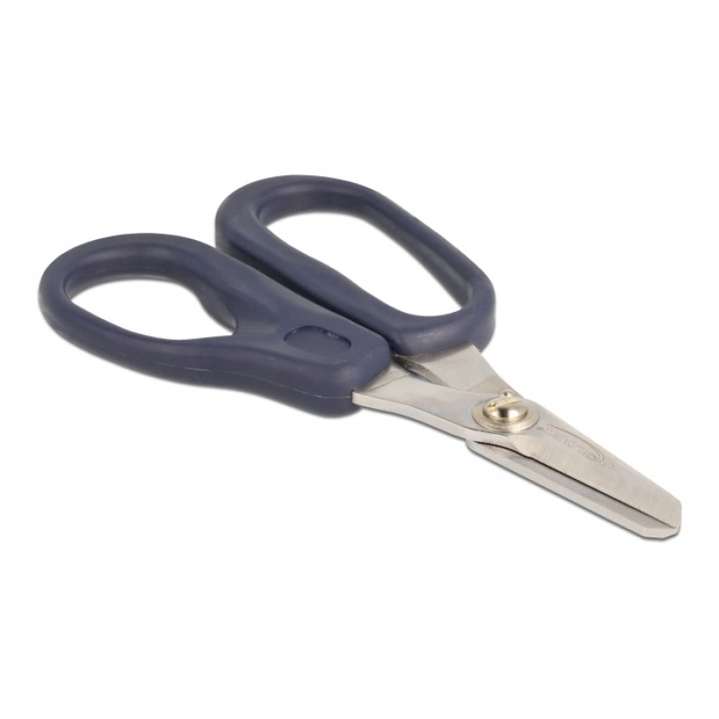 DeLOCK 90554 stationery/craft scissors Office scissors Figure cut Blue, Silver