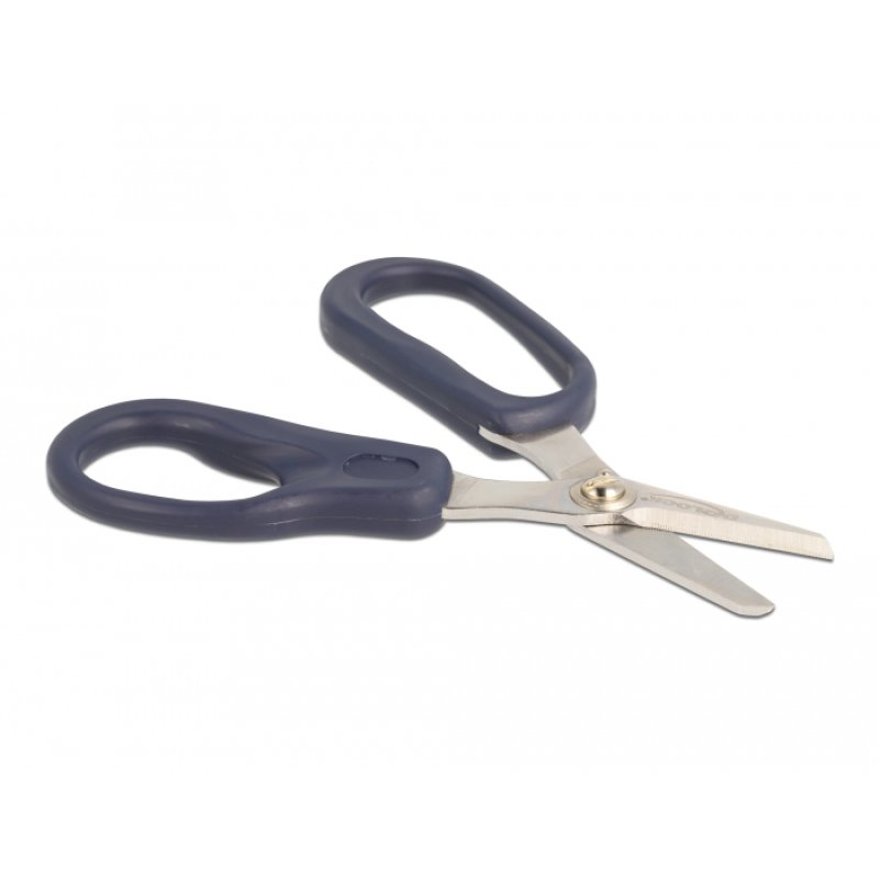 DeLOCK 90554 stationery/craft scissors Office scissors Figure cut Blue, Silver