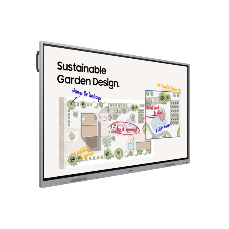 Samsung WE65FX interactive whiteboard 165.1 cm (65") 3840 x 2160 pixels Grey HDMI