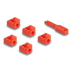 DeLOCK Set de bloqueurs de ports pour RJ45 femelle, 10 unités