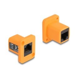 D-Typ Modul RJ45 Buchse zu Buchse orange