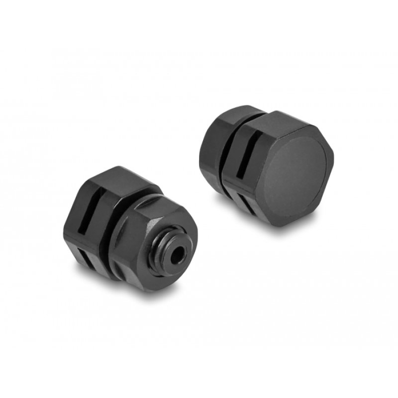 DeLOCK Ventilation Plug M6 black 2 pcs