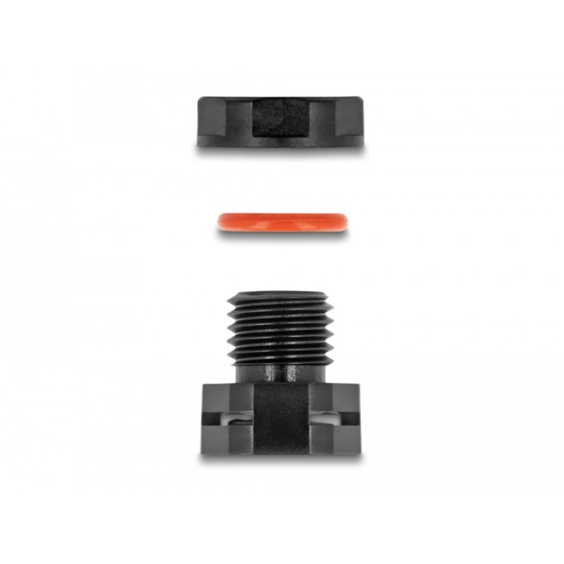 DeLOCK Ventilation Plug M6 black 2 pcs