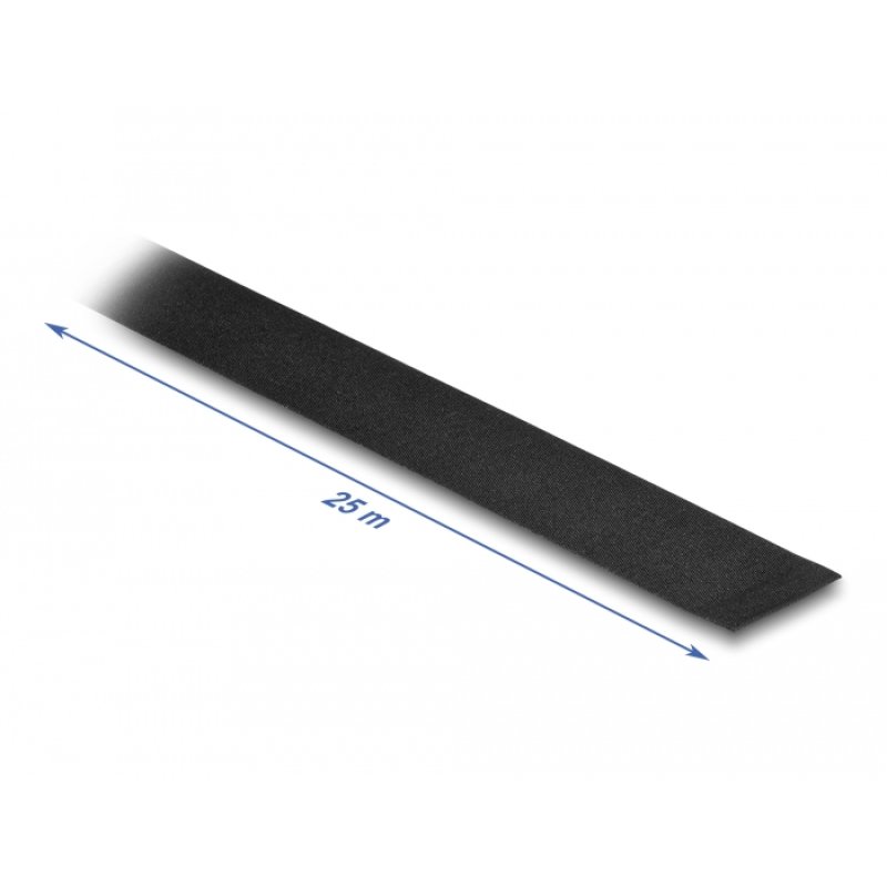 Gewebeband 25 m x 25 mm reißfest selbstklebend schwarz