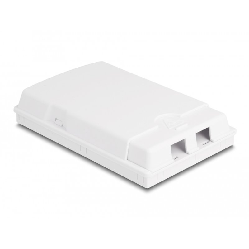 DeLOCK Optical Fiber Connection Box for wall mounting for 2 x SC Simplex or LC Duplex white