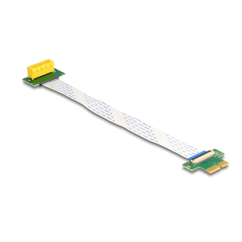 DeLOCK Riser Card PCI Express x1 male to x1 slot 90° angled with FPC cable 15 cm