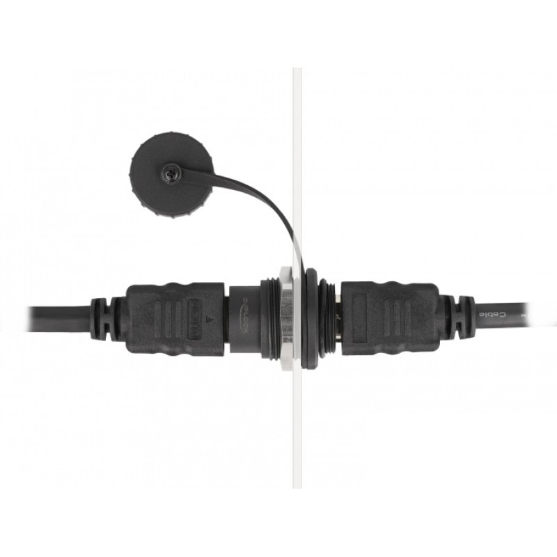 HDMI-A Einbaubuchse mit Staubschutzkappe