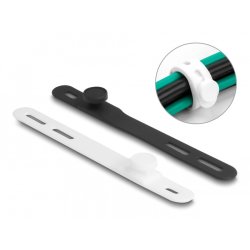 DeLOCK Soft Tie flexible reusable set 10 pieces black / white