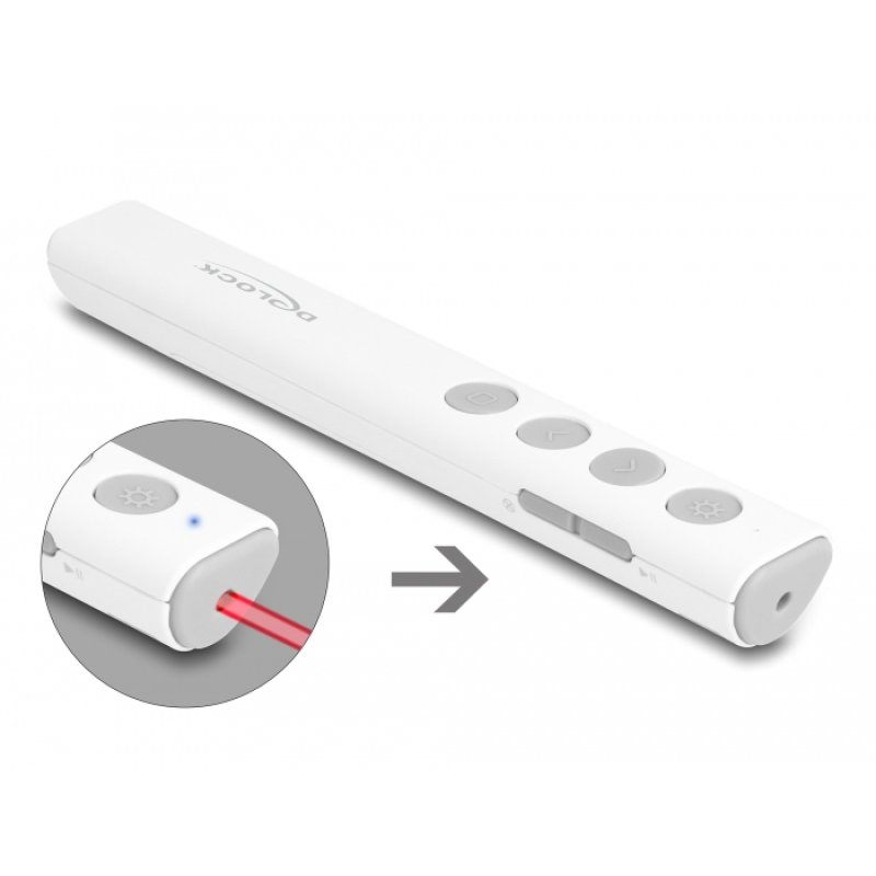 DeLOCK Présentateur Laser USB blanc