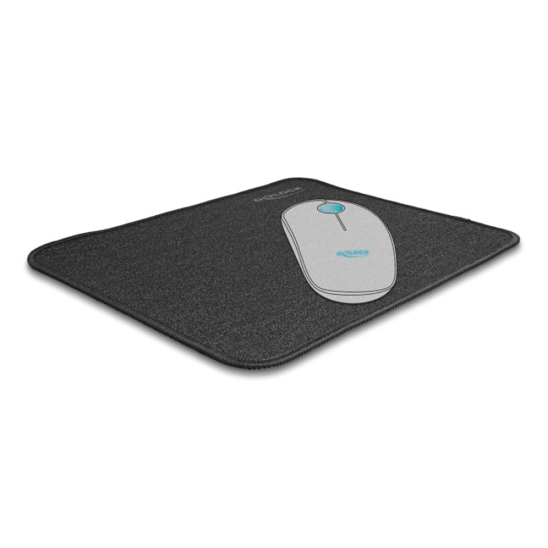 DeLOCK Mouse Pad glitter-black 300 x 245 mm