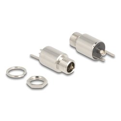 Steckverbinder DC 5,5 x 2,1 mm Buchse zum Einbau Lötversion - rund 20 V / 10 A