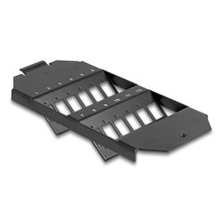 LWL Halterung für Bodentank 12 Port für SC Simplex / LC Duplex Kupplungen schwarz