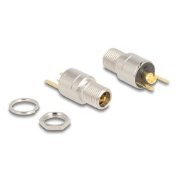 DeLOCK Connecteur DC 5,5 x 2,5 mm femelle, version à cloison soudée - ronde 20 V / 15 A