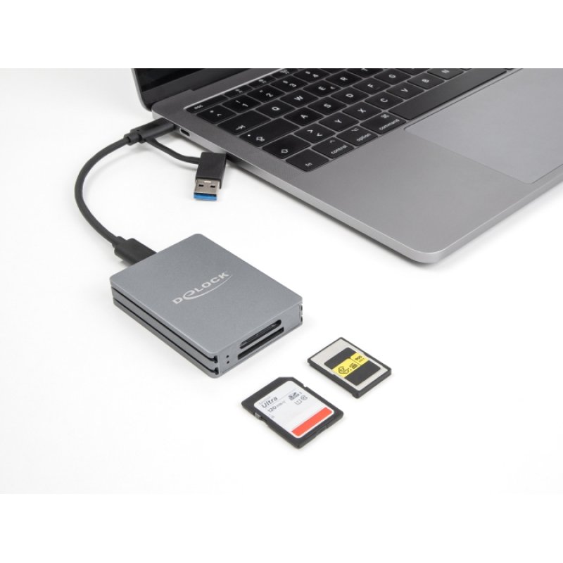 DeLOCK Lecteur de carte USB Type-C pour cartes de mémoire SD et CFexpress type A