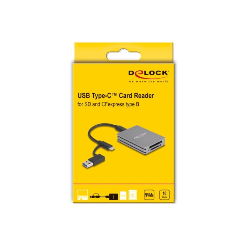 USB Type-C™ Card Reader für SD und CFexpress Typ B Speicherkarten