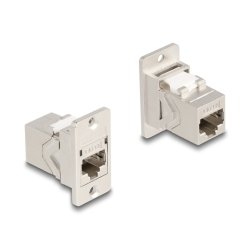 Panel Mount RJ45 Kupplung Buchse zu Buchse Cat.6A Metall konisch
