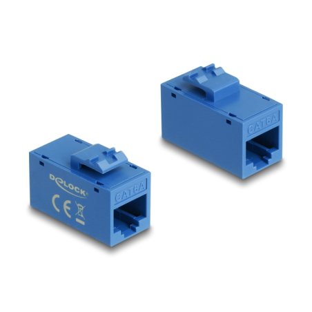 Keystone Modul RJ45 Buchse zu RJ45 Buchse Cat.6A UTP blau