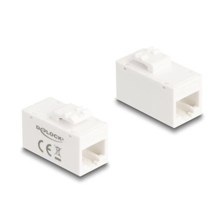 Keystone Modul RJ45 Buchse zu RJ45 Buchse Cat.6A UTP weiß