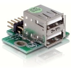 USB Pinheader Stecker zu 2 x USB 2.0 Buchse - oben