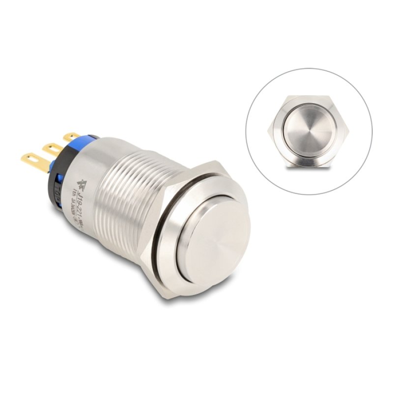 DeLOCK 20985 push-button panel Silver