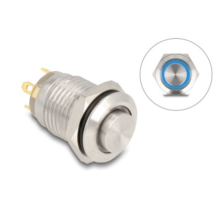 DeLOCK 20984 push-button panel Silver