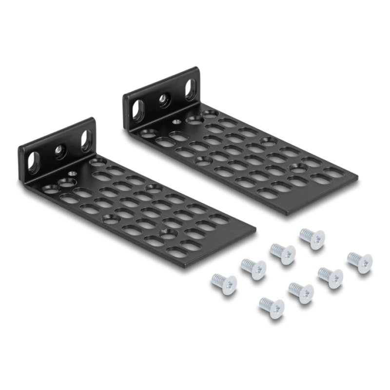 Universelles Rack Montage Set 2 Stück schwarz