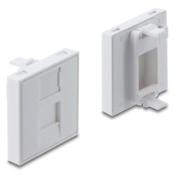 DeLOCK Easy 45 F-Module Cover for Keystone Module 1 Port with dust cap 45 x 45 mm white