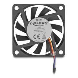 DeLOCK 67294 computer cooling system Computer case Fan 6 cm Black 1 pc(s)