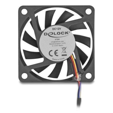 Axiallüfter 12 V DC, 60 x 60 x 10 mm schwarz