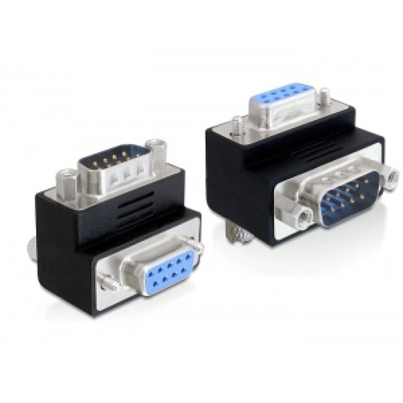 D-Sub 9 Pin Stecker Buchse 90° gewinkelt