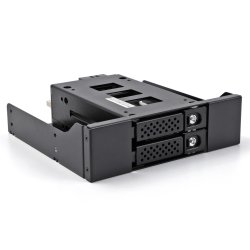 Slim Bay Wechselrahmen für 2 x 2.5? U.2 NVMe SSD mit 5.25? Rahmen