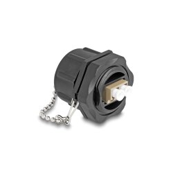 DeLOCK Optical fiber built-in connector LC Duplex to LC Duplex with protective cap Multi-mode IP68 dust and waterproof