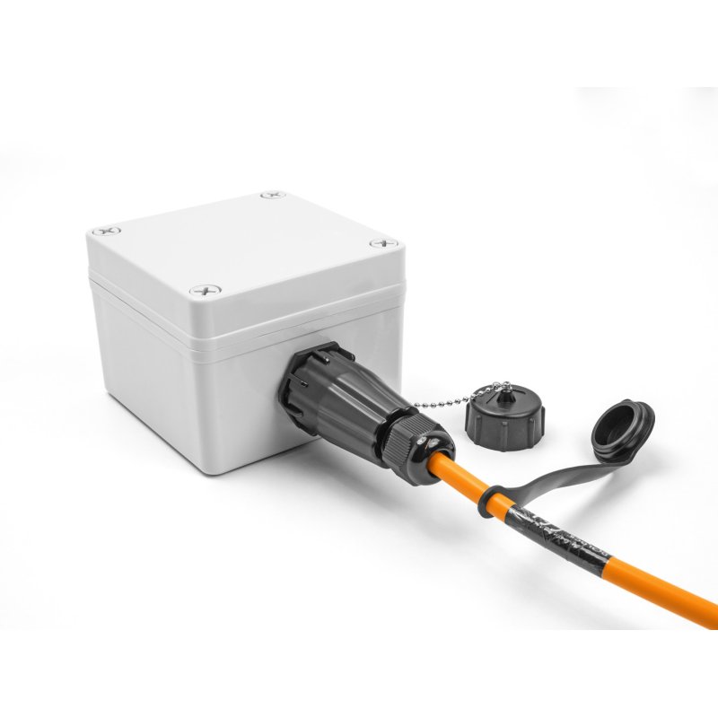 LWL Einbaubuchse LC Duplex zu LC Duplex mit Verschlusskappe Multimode IP68 staub- und wasserdicht