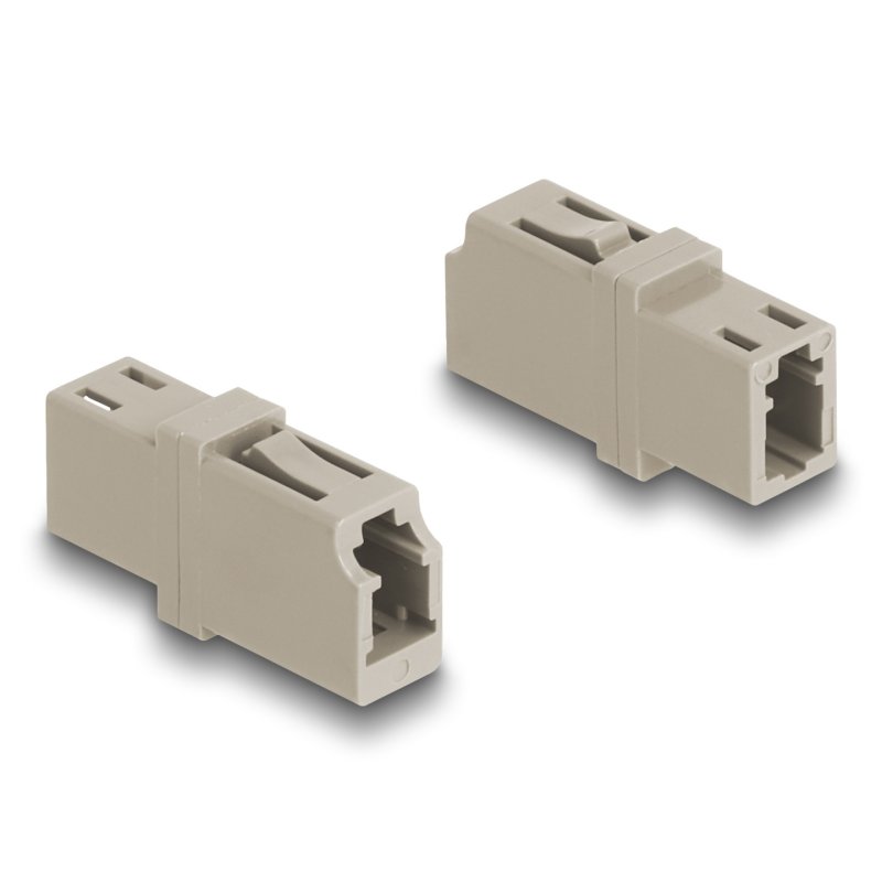 DeLOCK Optical Fiber Coupler LC Simplex female to LC Simplex female OM1/OM2 beige
