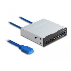 DeLOCK Lecteur de carte 3.5″ SuperSpeed USB 6 prises 1 x USB Type-A femelle
