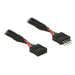 USB 2.0 10 Pin Verlängerungskabel Pfostenstecker Pfostenbuchse 25 cm