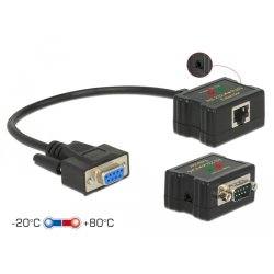 Extender RS-232 DB9 Buchse RJ45 Buchse zu RS-232 DB9 Stecker RJ45 Buchse ESD Schutz 1200 m Reichweite erweiterter