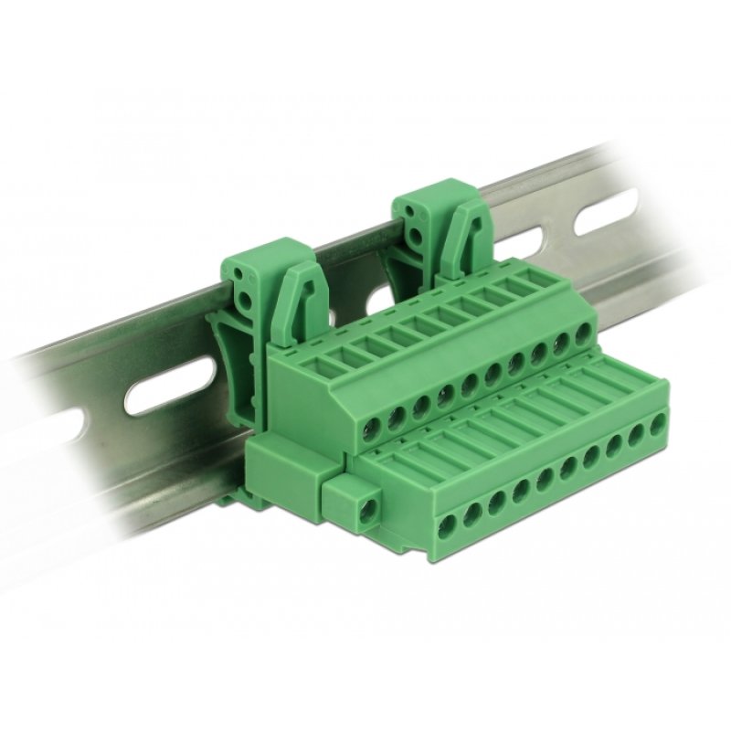 Terminalblock Set für Hutschienen 10 Pin mit Schraubverriegelung