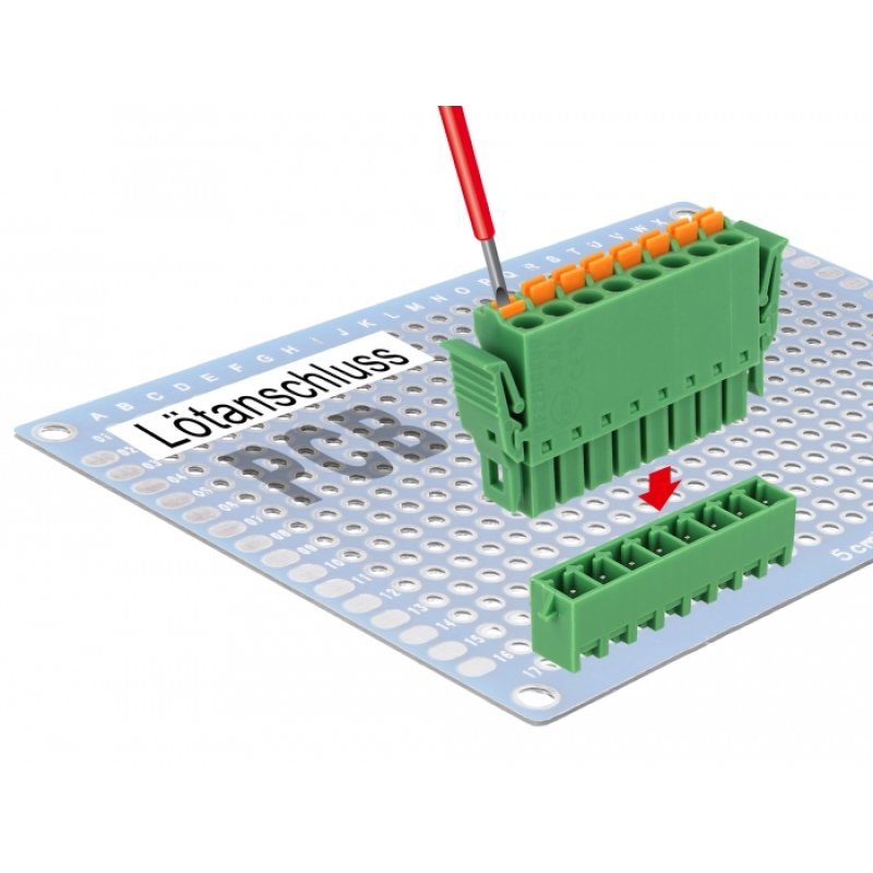 Terminalblock Set für Platine 8 Pin 3,81 mm Rastermaß vertikal