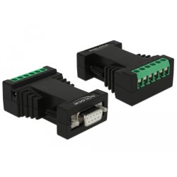 DeLOCK 87686 changeur de genre de câble RS-232 RS-422/485 Noir