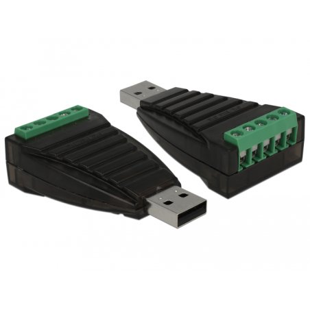 Konverter USB Typ-A zu Seriell RS-422/485 Terminalblock mit Überspannungsschutz 600 W