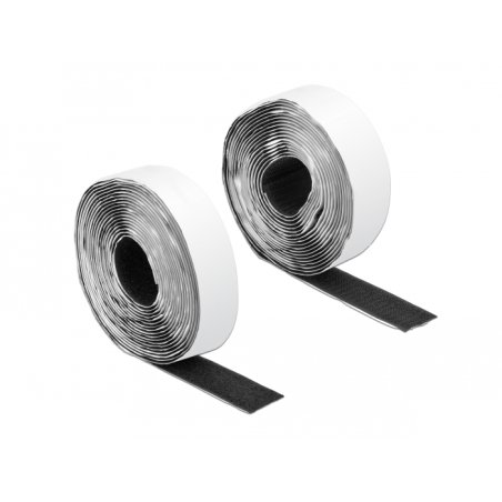 Klettband selbstklebend mit Haft- und Flauschband L 5 m x B 25 mm schwarz