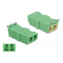 LWL Kupplung mit Laserschutzklappe LC Duplex Buchse zu LC Duplex Buchse 4 Stück