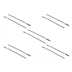 Blitzbinder wiederverwendbar L 210 x B 4,5 mm schwarz 10 Stück